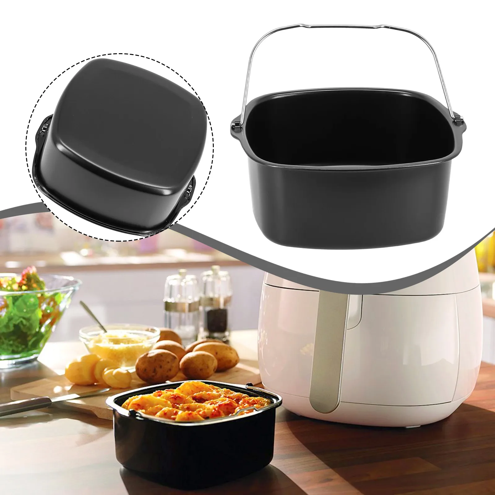 Container Frying Cake baking basket Airfryer Stainless Steel For Philips HD9925 HD9232 HD9233 HD9220 HD9627 HD9621
Container Frying Cake baking basket Airfryer Stainless Steel For Philips HD9925 HD9232 HD9233 HD9220 HD9627 HD9621