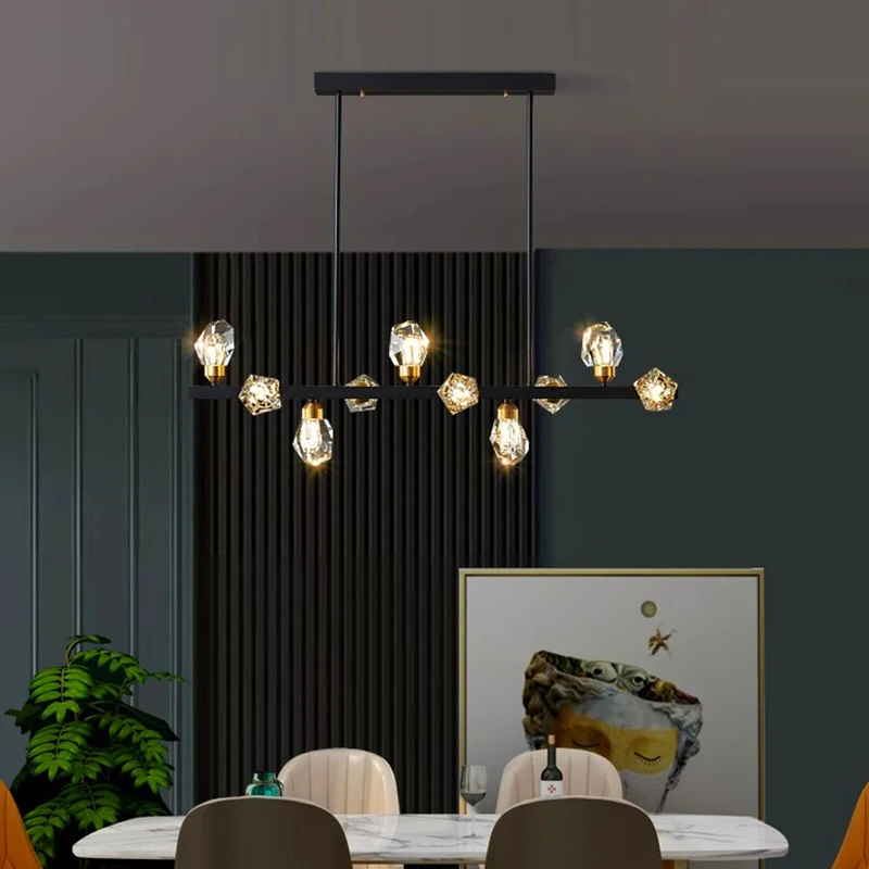 

Подвесные светильники для украшения дома, роскошная хрустальная люстра для гостиной, Подвесная лампа для столовой, Потолочная фотолюстра, внутреннее освещение