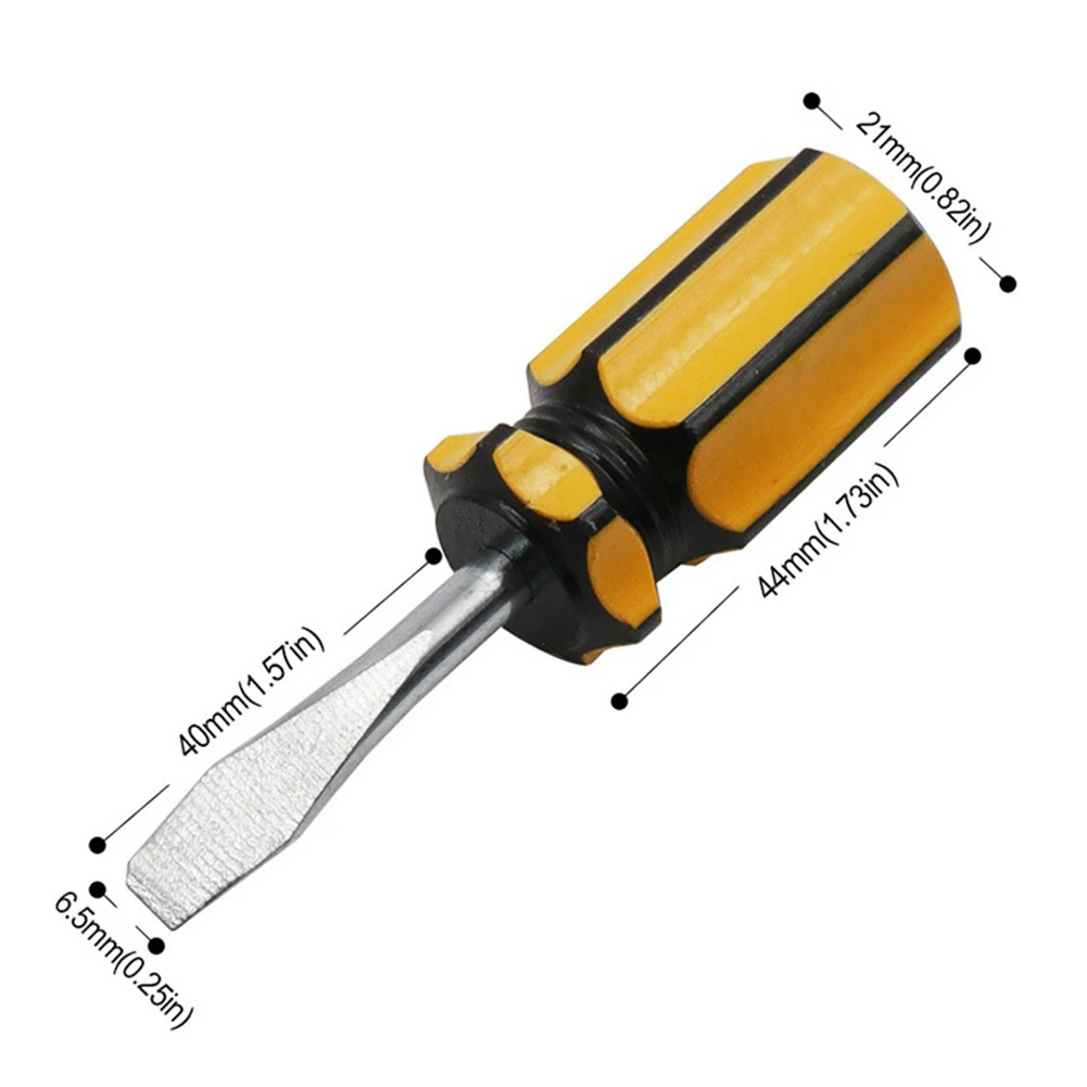 2 Pcs Screwdriver 6mm Flat/Slotted Head Stubby 45mm Handle For Household Appliances Furniture Repairing Tools Manual Tools
2 Pcs Screwdriver 6mm Flat/Slotted Head Stubby 45mm Handle For Household Appliances Furniture Repairing Tools Manual Tools