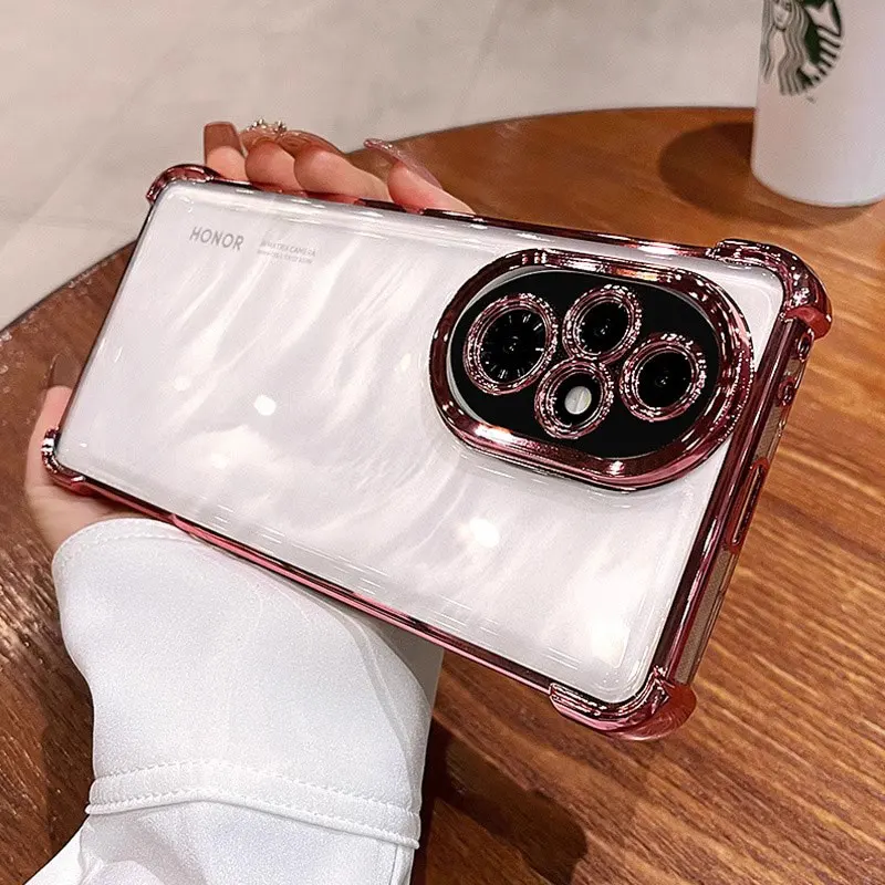 حافظة شفافة مطلية مقاومة للصدمات لهاتف هواوي هونور 200 برو 90 لايت ميت 50 60 حافظة من السيليكون الشفاف Honor200pro 33 حافظة شفافة مطلية مقاومة للصدمات لهاتف هواوي هونور 200 برو 90 لايت ميت 50 60 حافظة من السيليكون الشفاف Honor200pro