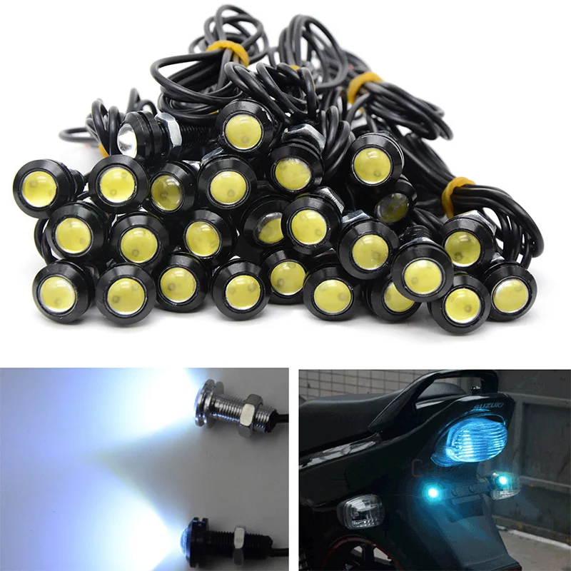 

1pair 18mm Eagle Eye Light Waterproof Fog Light 9w 12v Led Daytime Running Car Parking Reverse Backup Parking Signal Lamps