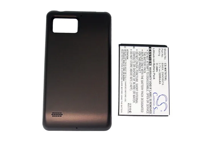 Аккумулятор Cameron Sino BW8X, SNN5897, SNN5897A на 3200 мА · ч для Motorola trix 2, Droid Bionic
Аккумулятор Cameron Sino BW8X, SNN5897, SNN5897A на 3200 мА · ч для Motorola trix 2, Droid Bionic