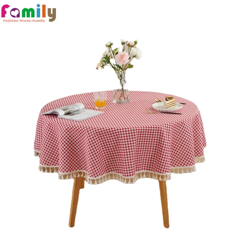 Cotton Linen Plaid Round Tablecloth Banquet Cloth Table Cover Indoor Dining Room Kitchen Outdoor Decoration Wedding Hotel 1pc
Cotton Linen Plaid Round Tablecloth Banquet Cloth Table Cover Indoor Dining Room Kitchen Outdoor Decoration Wedding Hotel 1pc