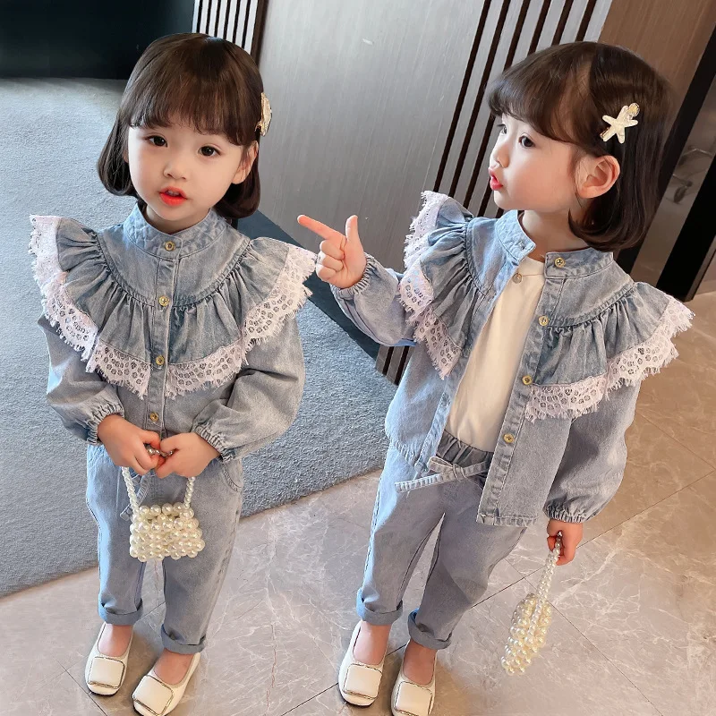 Girls Clothes Set Denim Jacket + Pants Clothing For Girls Patchwork Costumes For Girls Spring Children's Tracksuits
Girls Clothes Set Denim Jacket + Pants Clothing For Girls Patchwork Costumes For Girls Spring Children's Tracksuits
