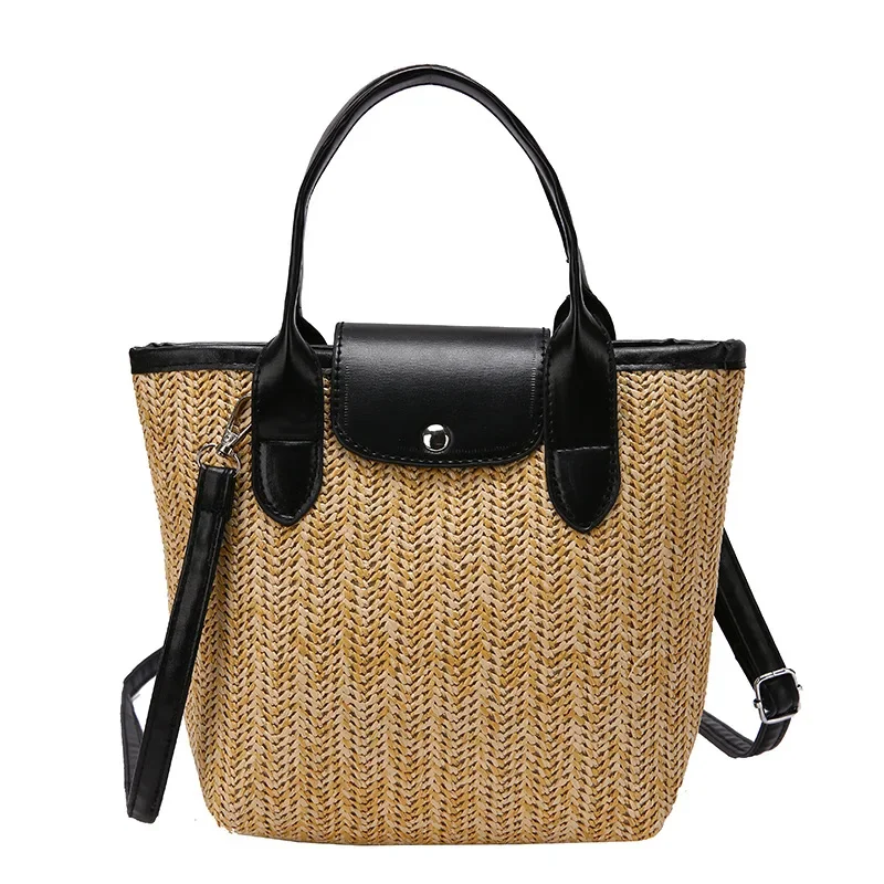 

Women Bags 2023 Straw Weave Crossbody Shoulder Handbags Casual Bucket Totes Bags Summer Spring Seaside Travel Beach Bag Purse