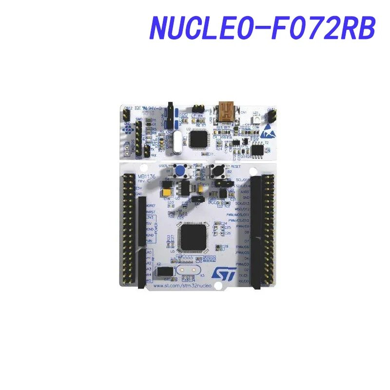 NUCLEO-F072RB Development Boards & Kits - ARM STM32 Nucleo-64 development board STM32F072RB MCU, supports Arduino & ST morpho
NUCLEO-F072RB Development Boards & Kits - ARM STM32 Nucleo-64 development board STM32F072RB MCU, supports Arduino & ST morpho