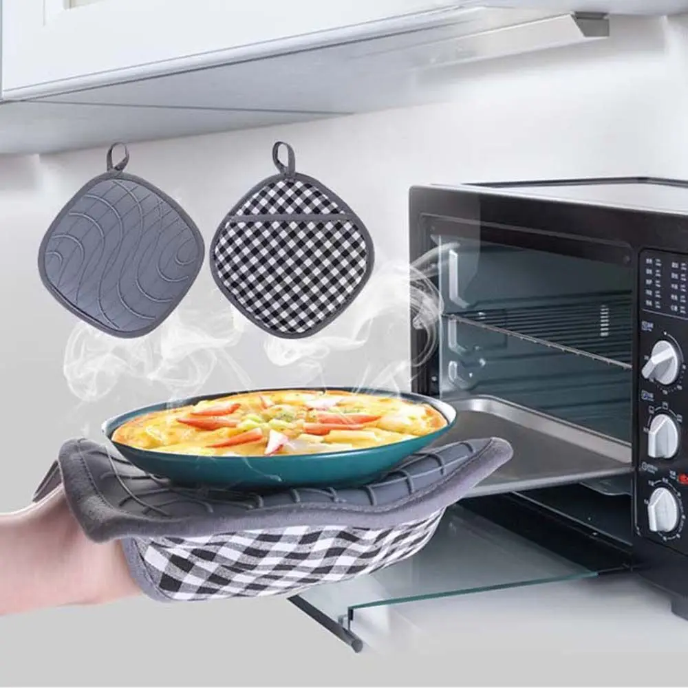 

Non-slip Thickening Kitchen Accessories Silicone Bakeware Microwave Pot Holder Oven Gloves Oven Mitts Placemat