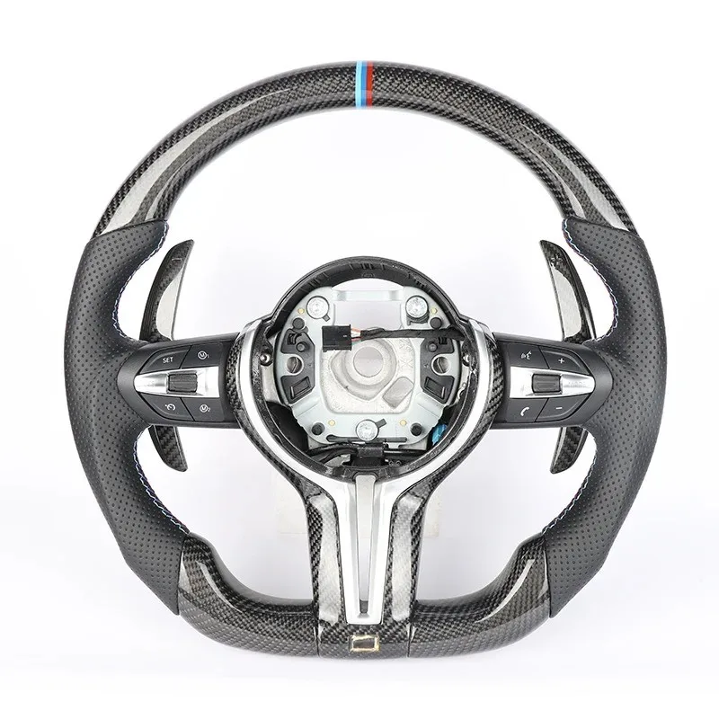 

Genuine Carbon Fiber Steering Wheel for BMW M2 M3 M4 M5 M6 X5M X6M F80 F30 F10 LED car Steering Wheel
