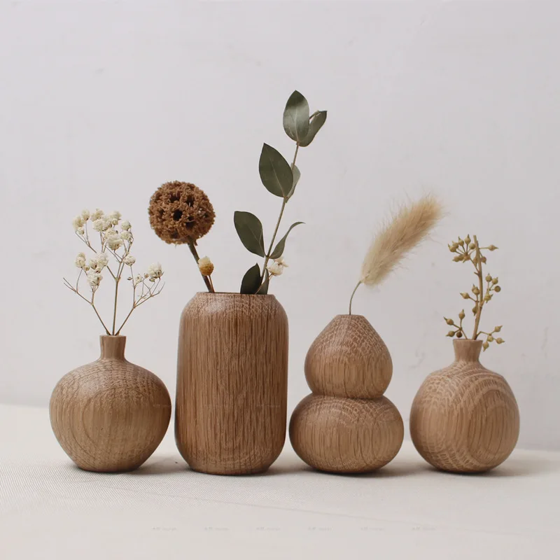Japanese Grocery Solid Wood Dried Flower Ware Wooden Handicraft Wooden Ins Vase Surprise Quiet Wind Home Decoration Ornaments
Japanese Grocery Solid Wood Dried Flower Ware Wooden Handicraft Wooden Ins Vase Surprise Quiet Wind Home Decoration Ornaments