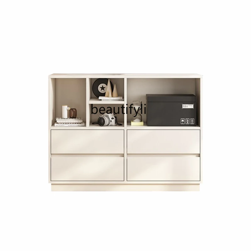 Cream Style Solid Wood Bookcase Integrated Wall Living Room Assembled Cabinet Home Floor Low Cabinet
Cream Style Solid Wood Bookcase Integrated Wall Living Room Assembled Cabinet Home Floor Low Cabinet