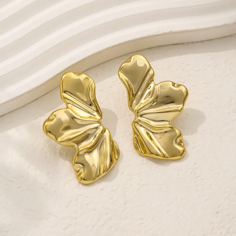 Stainless Steel Chic Half Flower Stud Earrings Minimalist Irregular Petal for Women New Gold Color Earrings Party Jewelry 5 Mallzona Se33761e727d3474fb5643df46609becbM Stainless Steel Chic Half Flower Stud Earrings Minimalist Irregular Petal for Women New Gold Color Earrings Party Jewelry Mallzona
