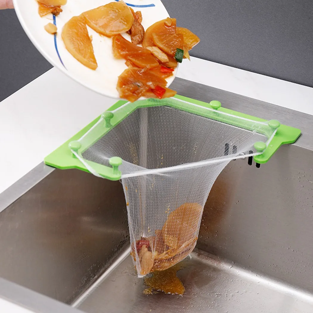 Triangle Holder Sink Filter Holder Leftovers Sink Strainer Bag Mesh Household Kitchen Hanging Net Garbage Rack
Triangle Holder Sink Filter Holder Leftovers Sink Strainer Bag Mesh Household Kitchen Hanging Net Garbage Rack