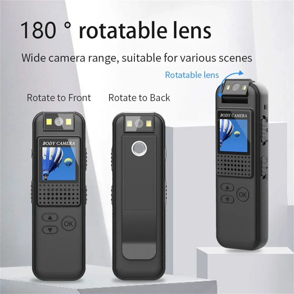 1080P HD Mini Camera Police Law Enforcement Rotating Bike Sports DV Car DVR Outdoor Night Vision Small Cam Recorder 180 Degrees
1080P HD Mini Camera Police Law Enforcement Rotating Bike Sports DV Car DVR Outdoor Night Vision Small Cam Recorder 180 Degrees