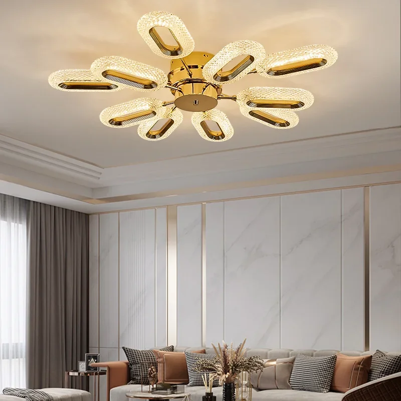 

Post-modern Home Decoration LED Crystal Chandelier Flower Ceiling Living Study Balcony Dining Room Villa Corridor Lamps SANDYHA