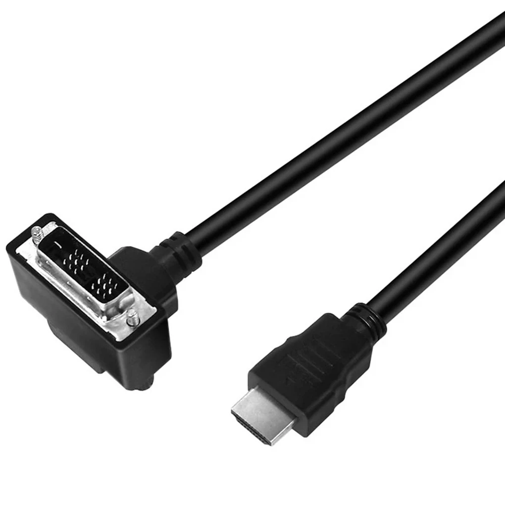 HDMI to DVI Cable 90 degree angled Ultra short HDMI in to DVI-D out converter adapter for pc laptop monitor
HDMI to DVI Cable 90 degree angled Ultra short HDMI in to DVI-D out converter adapter for pc laptop monitor