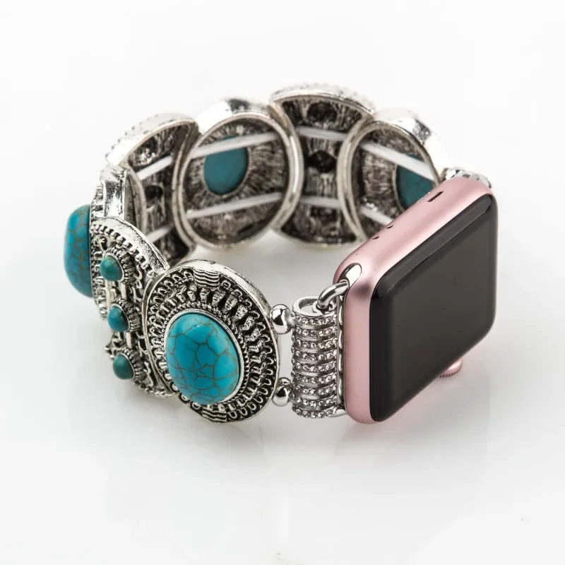 Metal Gemstone Strap for Apple Watch 45mm 41mm 44mm 42mm 40mm 38mm Iwatch Ultra2 9 8 7 6 5 4 3 SE Luxury Blue Gemstone Bracelet
Metal Gemstone Strap for Apple Watch 45mm 41mm 44mm 42mm 40mm 38mm Iwatch Ultra2 9 8 7 6 5 4 3 SE Luxury Blue Gemstone Bracelet