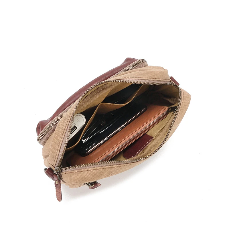 Simple casual messenger bag Light and soft shoulder bag Canvas with leather contrast small messenger bag Versatile messenger bag
Simple casual messenger bag Light and soft shoulder bag Canvas with leather contrast small messenger bag Versatile messenger bag