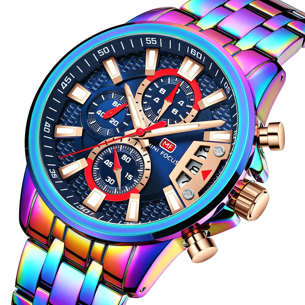 Luxury Creative Watch for Men Steel Belt Calendar Quartz Watch Magic Color Shell Multi Functional Casual Men's Watch Reloj Hombr
Luxury Creative Watch for Men Steel Belt Calendar Quartz Watch Magic Color Shell Multi Functional Casual Men's Watch Reloj Hombr