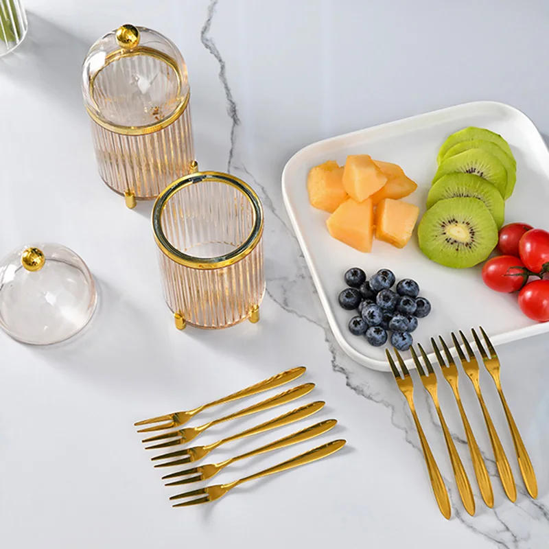 10PCS/box Creative Delicate Plastic Dessert Gold Cake Forks With Jars Fruit Tool Bento Lunches Party Decor Fruit Fork
10PCS/box Creative Delicate Plastic Dessert Gold Cake Forks With Jars Fruit Tool Bento Lunches Party Decor Fruit Fork
