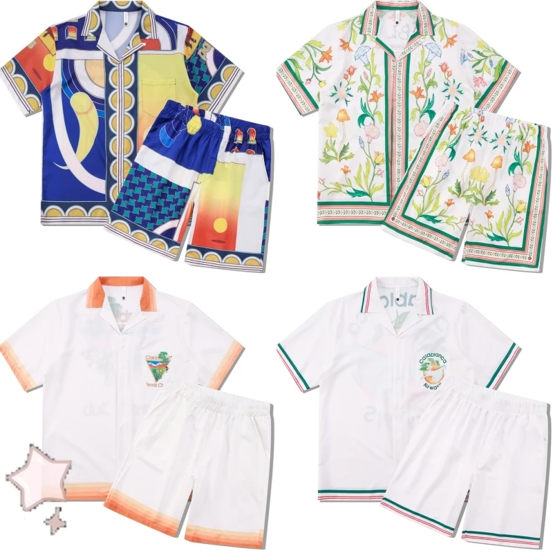 New Casablanca Men Women Casual Shirts Loose Vintage Beach Shirt Suits Flower Coconut Print Letter Logo CASA Short Sleeves
New Casablanca Men Women Casual Shirts Loose Vintage Beach Shirt Suits Flower Coconut Print Letter Logo CASA Short Sleeves