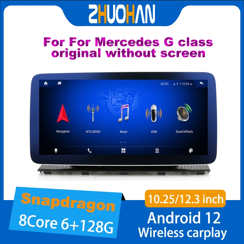 Android 12 Snapdragon 128G10.25/12.3 Inch HD Car Radio GPS Navigation Multimedia Player Stereo For Mercedes G class 2004-2011
Android 12 Snapdragon 128G10.25/12.3 Inch HD Car Radio GPS Navigation Multimedia Player Stereo For Mercedes G class 2004-2011