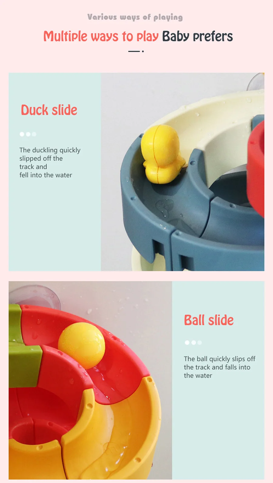 Assembling Track Ball Slide Baby Suction Cup Kids DIY Bath Toy Bathroom Bathtub Pool Shower Toy Set Water Games Children's Toys Assembling Track Ball Slide Baby Suction Cup Kids DIY Bath Toy Bathroom Bathtub Pool Shower Toy Set Water Games Children's Toys