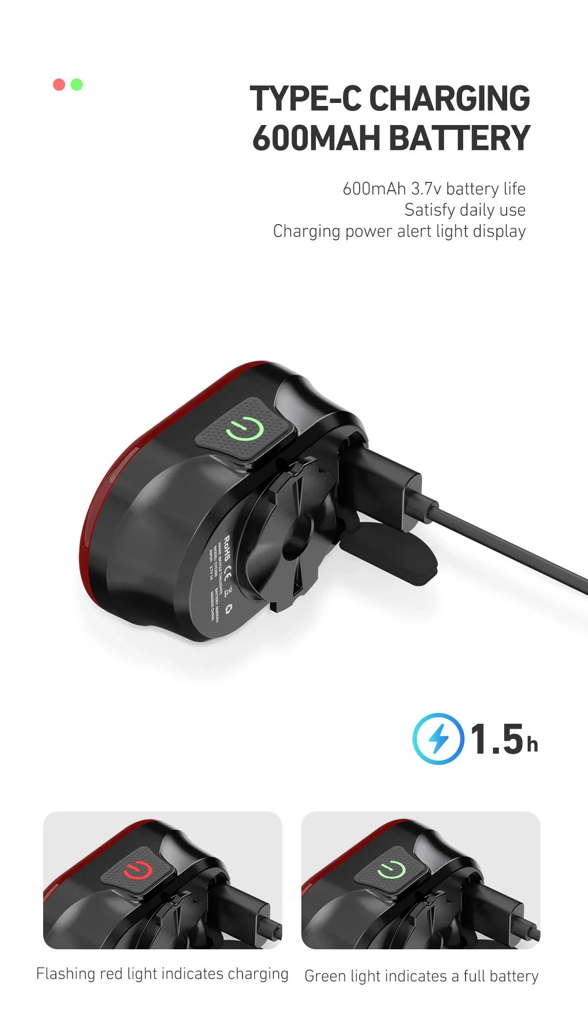 CYCLAMI CY300 Bicycle Smart Brake Sensing Front Rear Light Waterproof MTB Road Bike Lights Cycling Accessories Bicycle Lights 31 Se341f0552e7b440fb21749fedb9c8cd9H