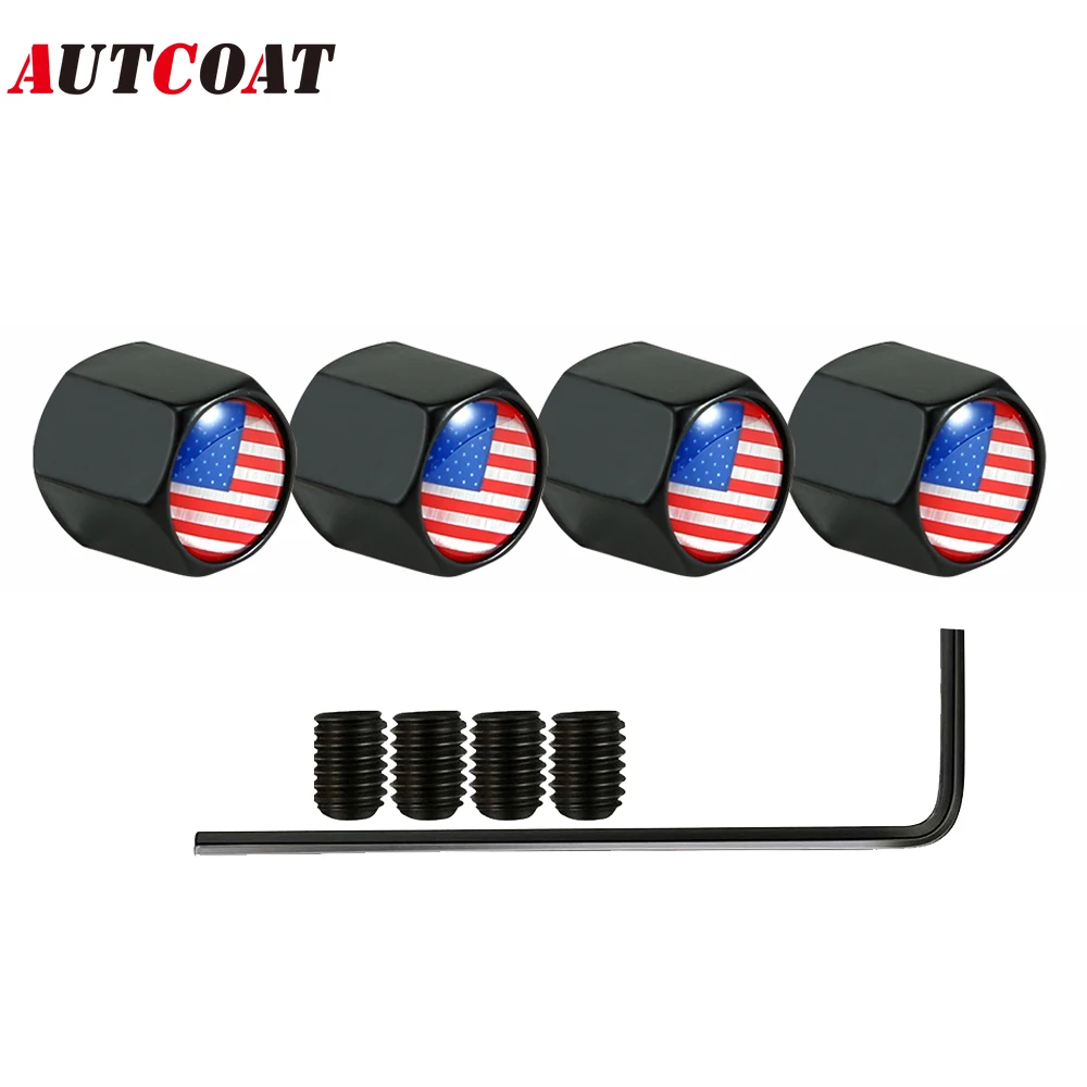 AUTCOAT 4Pcs/Set US Flag Anti-theft Chrome Car Wheel Tire Valve Stem Cap For Car/Motorcycle, Dustproof Seal Lock Tight Fit
AUTCOAT 4Pcs/Set US Flag Anti-theft Chrome Car Wheel Tire Valve Stem Cap For Car/Motorcycle, Dustproof Seal Lock Tight Fit