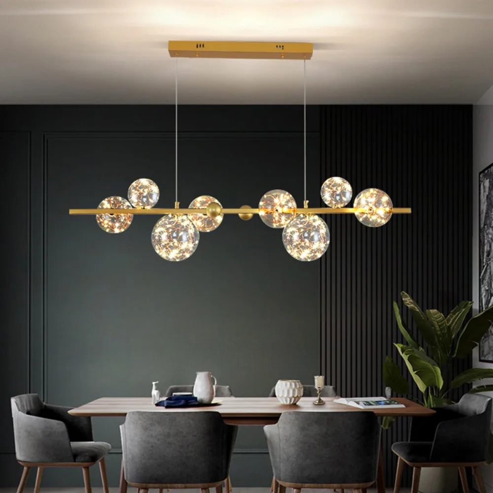 Modern Restaurant Pendant Light Dimmable LED Chandelier Gold/Black Living Room Kitchen Luxury Interior Lighting Room Decoration
Modern Restaurant Pendant Light Dimmable LED Chandelier Gold/Black Living Room Kitchen Luxury Interior Lighting Room Decoration