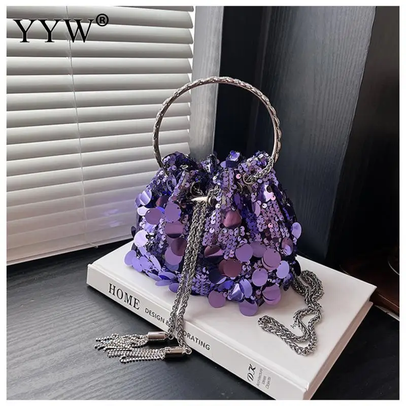 Fashion Design Tassel Clutch Purse Sequin Handbags Silver Bag Women Small Tote Bag Bling Bling Bucket Handbags Girls Glitter Bag
Fashion Design Tassel Clutch Purse Sequin Handbags Silver Bag Women Small Tote Bag Bling Bling Bucket Handbags Girls Glitter Bag