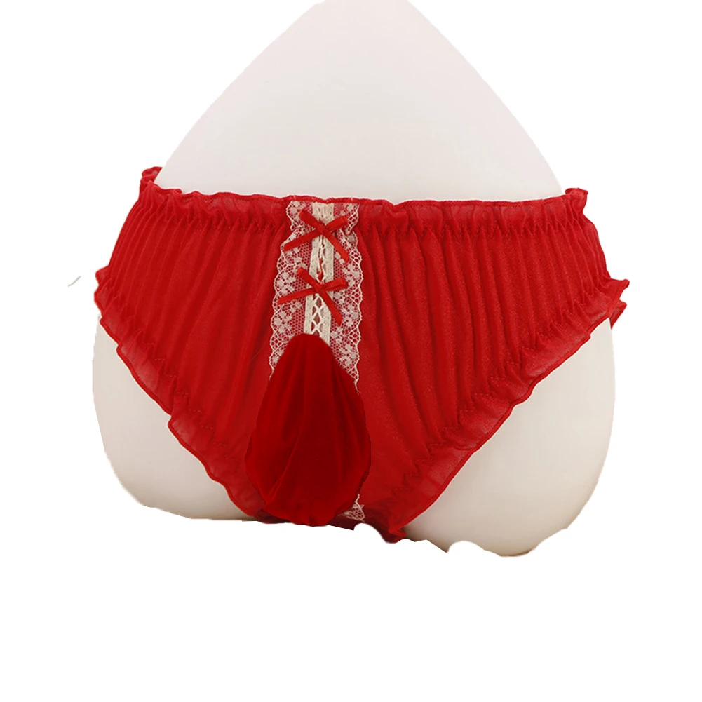 Mens Sissy Lace Lingerie Bow Soft Thong Low Rise Briefs Pouch Panties Hip Lift Bikini Underwear Solid Gay Man Knickers
Mens Sissy Lace Lingerie Bow Soft Thong Low Rise Briefs Pouch Panties Hip Lift Bikini Underwear Solid Gay Man Knickers