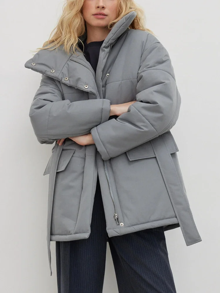 Women's Jacket Autumn Winter 2023 Elegant Stand Collar Coat Vintage Belt Buttons Warm Soft Tops Winter Coat Promotion for Women
Women's Jacket Autumn Winter 2023 Elegant Stand Collar Coat Vintage Belt Buttons Warm Soft Tops Winter Coat Promotion for Women