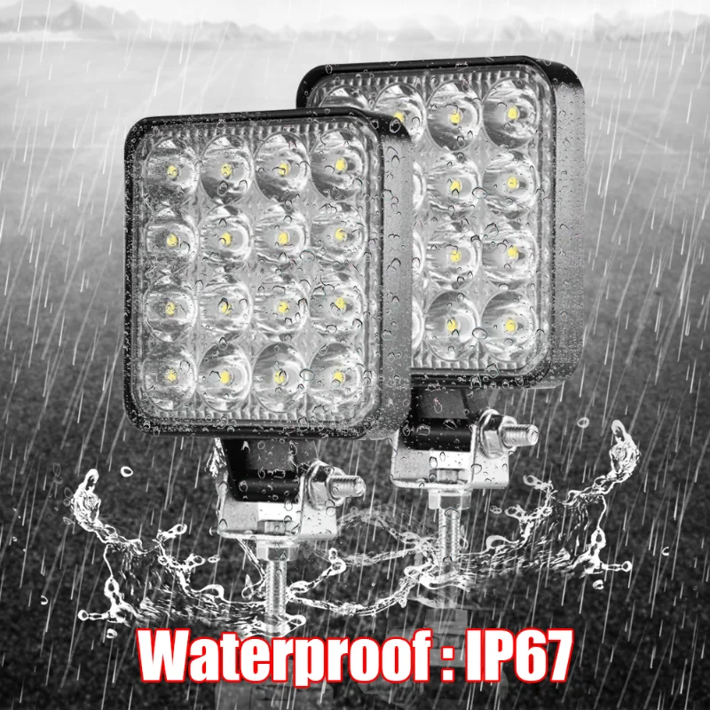 12V Waterproof Led Work Light Bar 48W Work Light Square Spotlight Headlight For Truck Off Road Night Driving Light For SUV
12V Waterproof Led Work Light Bar 48W Work Light Square Spotlight Headlight For Truck Off Road Night Driving Light For SUV