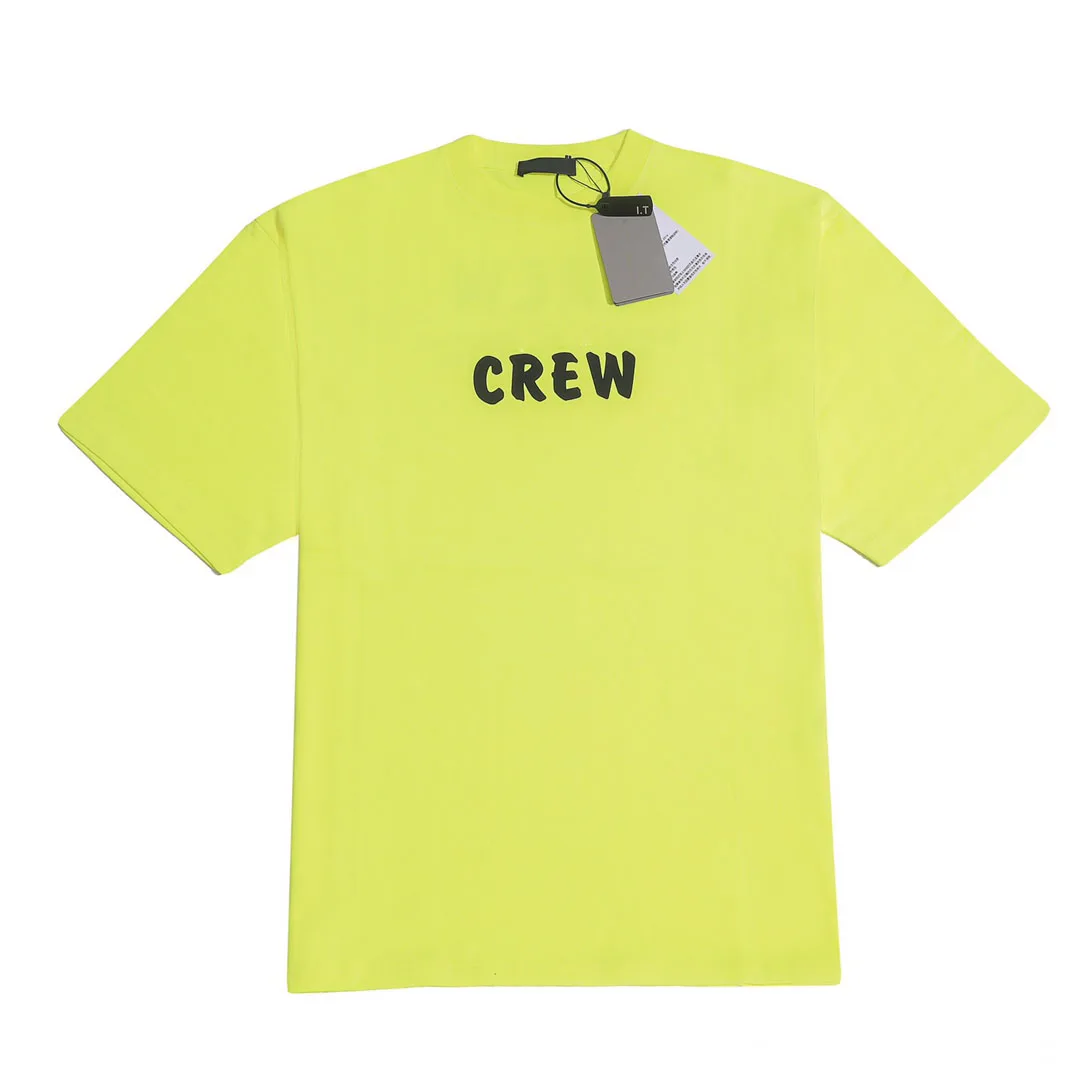 

High Quality Luxury Crew Logo Print Women Men T-shirt HipHop Streetwear Short Sleeve cotton T shirt