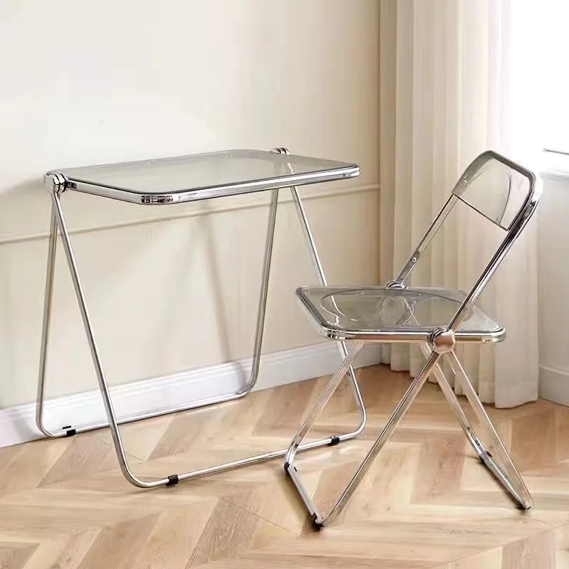 Folding Table Transparent And Chair Combination Coffee Minimalist Office Study Makeup Mesa De Cozinha Furniture
Folding Table Transparent And Chair Combination Coffee Minimalist Office Study Makeup Mesa De Cozinha Furniture