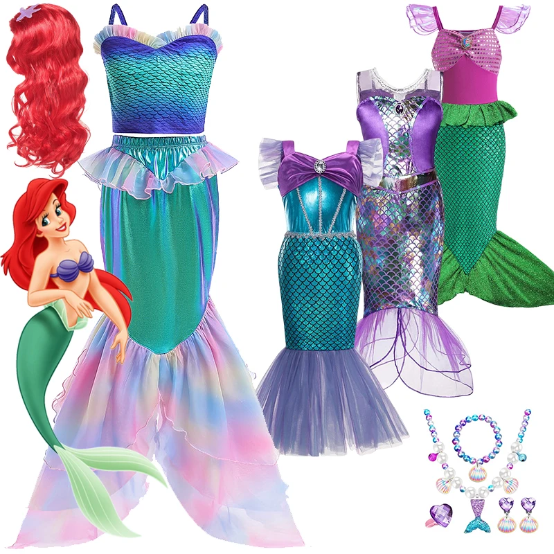 2024 Disney Girls Cosplay Little Mermaid Ariel Princess Costume Kids Fish Tail Dress Children Outfits for Carnival Party Clothes
2024 Disney Girls Cosplay Little Mermaid Ariel Princess Costume Kids Fish Tail Dress Children Outfits for Carnival Party Clothes