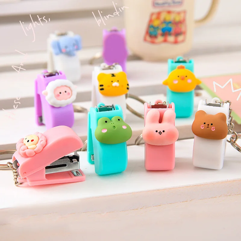 Portable Mini Stapler Cute Cartoon Test Paper File Binding Tools Creative Student Office Small Stapler With Key Chain Wholesale
Portable Mini Stapler Cute Cartoon Test Paper File Binding Tools Creative Student Office Small Stapler With Key Chain Wholesale