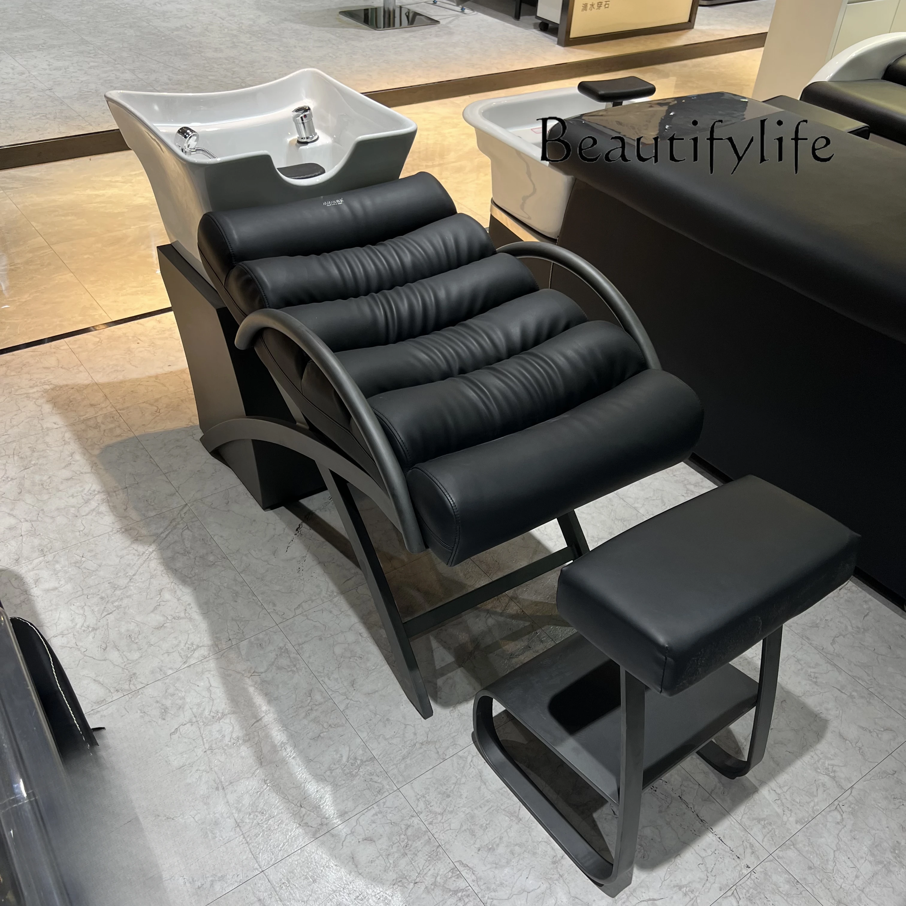 Ceramic Basin Barber Shop Hair Salon Shampoo Chair for Hair Salon Lying Half Hair Salon Flushing Bed
Ceramic Basin Barber Shop Hair Salon Shampoo Chair for Hair Salon Lying Half Hair Salon Flushing Bed