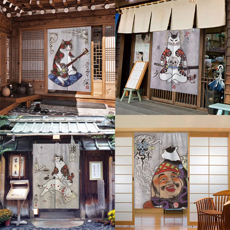 Japanese Samurai Cat Door Curtain Tattoo Hall Ancient Style Ukiyo-e Cloth Bedroom Hotel Partition
Japanese Samurai Cat Door Curtain Tattoo Hall Ancient Style Ukiyo-e Cloth Bedroom Hotel Partition