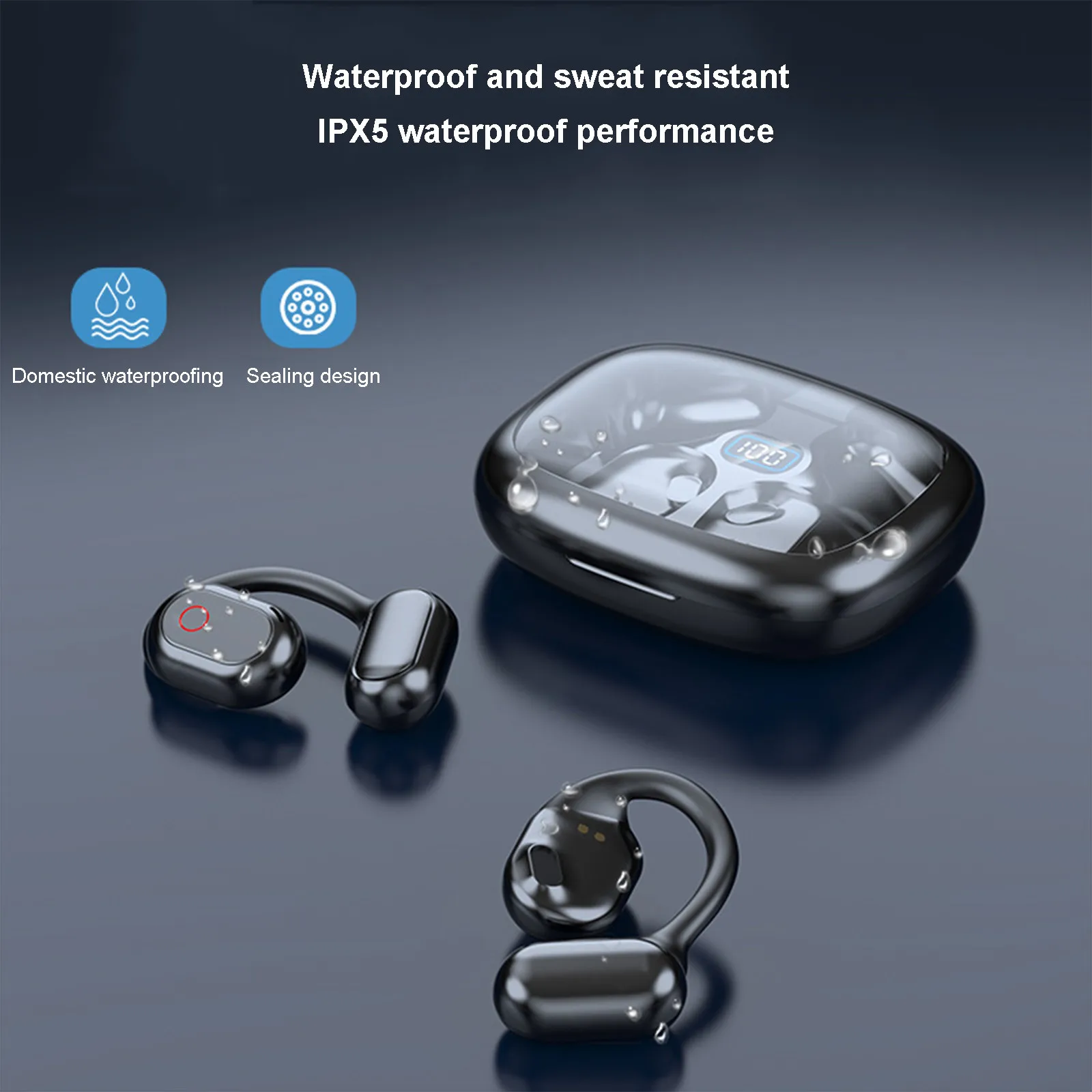 Ear Hook Design Wireless Earbuds Sports Bluetooth Headphone Bone Conduction Earphone Running Headset Noise Reduction
Ear Hook Design Wireless Earbuds Sports Bluetooth Headphone Bone Conduction Earphone Running Headset Noise Reduction