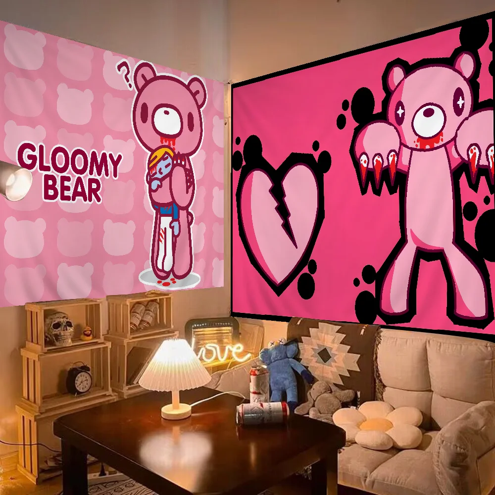 

Cartoon G-Gloomy Bear Tapestry Anime Tapestry Hanging Tarot Hippie Wall Rugs Dorm Wall Hanging Sheets