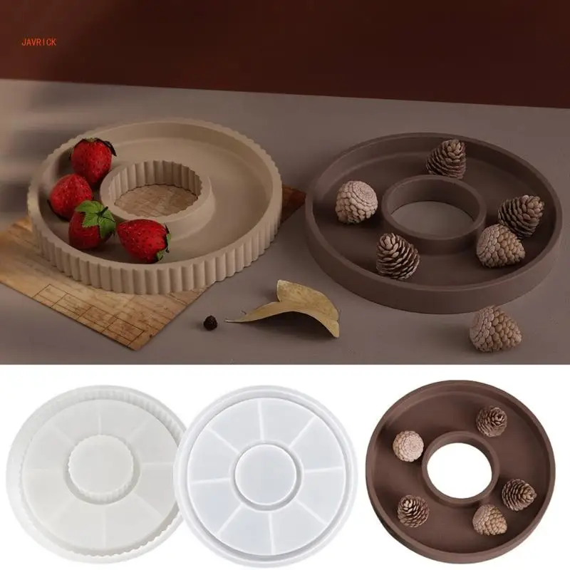 

N1HE универсальная силиконовая форма из смолы, силиконовые формы для подносов, силиконовые формы для посуды, полые круглые DIY