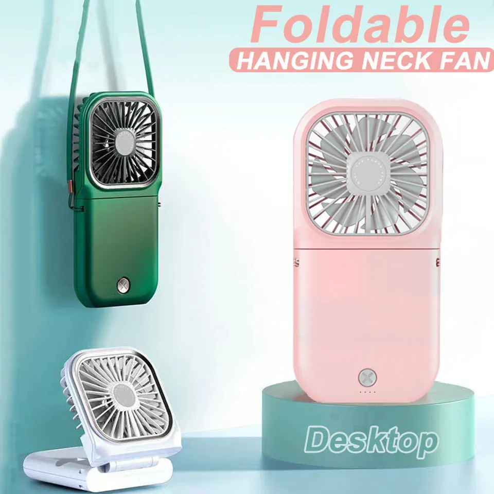 Foldable Neck Hanging Fan Ventilador USB Adjustable Rechargeable Cooling Mute Power Bank Handheld Portable Desk Fan
Foldable Neck Hanging Fan Ventilador USB Adjustable Rechargeable Cooling Mute Power Bank Handheld Portable Desk Fan