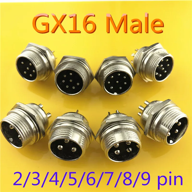 GX16 2/3/4/5/6/7/8/9 Pin Male 16mm Wire Panel Circular Connector with Lid Cap L102-109 Aviation Socket Plug
GX16 2/3/4/5/6/7/8/9 Pin Male 16mm Wire Panel Circular Connector with Lid Cap L102-109 Aviation Socket Plug