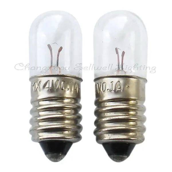 

2024 Rushed Special Offer Commercial Ccc Ce Edison Lamp New!miniature Light Bulb 4v 0.1a E10 T10x28 A112