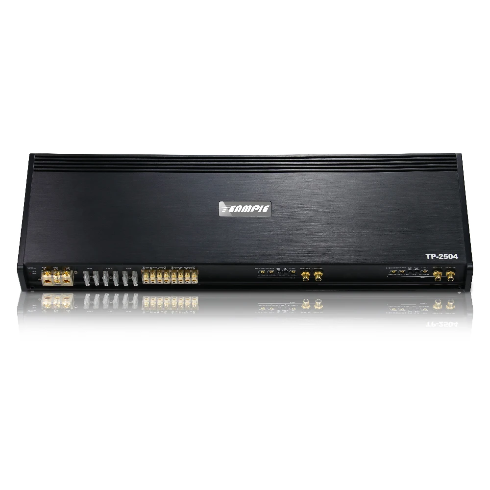 OEM Factory Wholesale High Sound Quality Class AB 4 Chnnels Korean Car Amplifier For Car Audio System With 4*200W rms TP-2504
OEM Factory Wholesale High Sound Quality Class AB 4 Chnnels Korean Car Amplifier For Car Audio System With 4*200W rms TP-2504