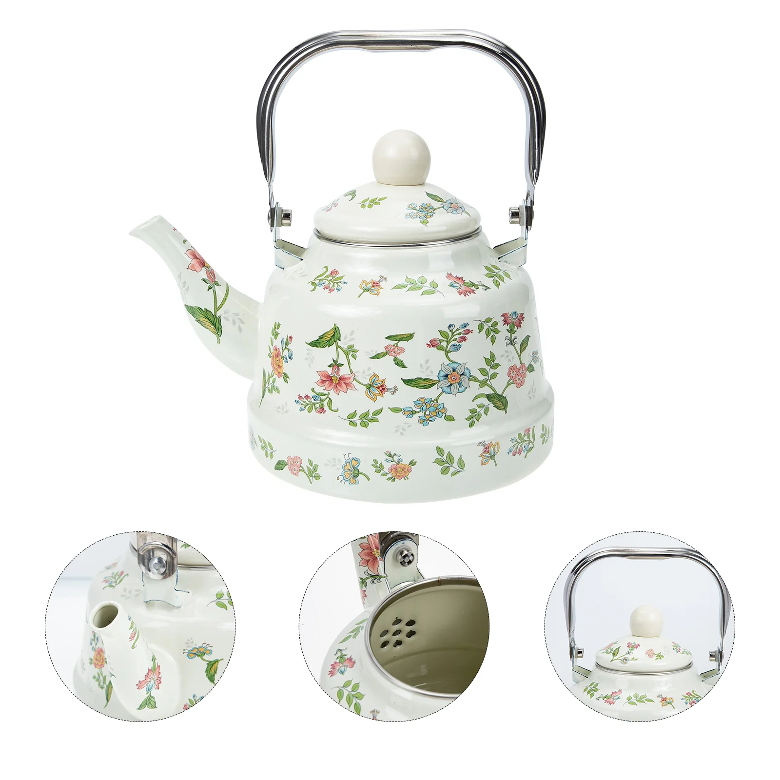 Enamel Tea Pot Printed Tea Kettle Practical Teapot Flower Household Water Kettle
Enamel Tea Pot Printed Tea Kettle Practical Teapot Flower Household Water Kettle