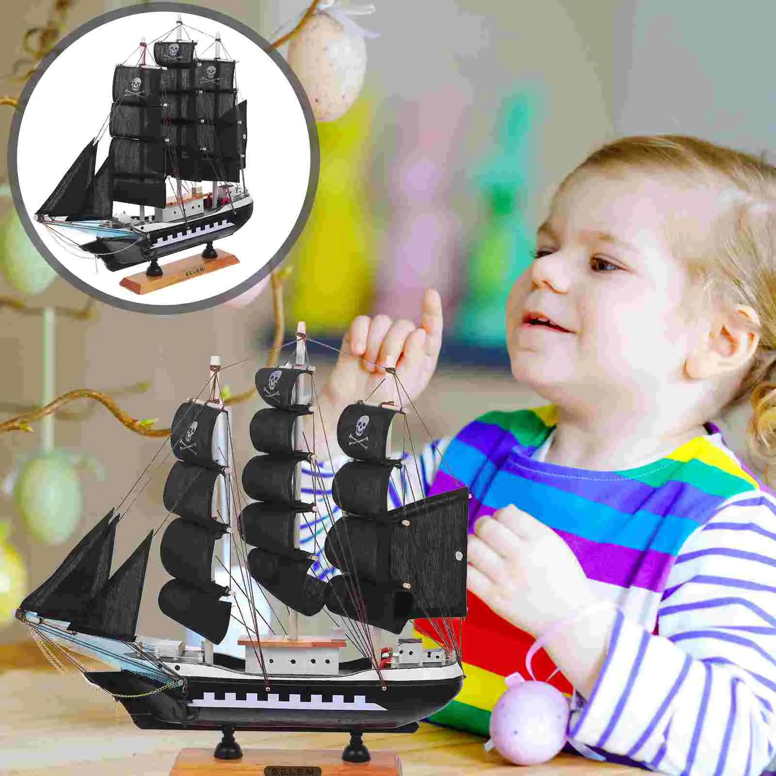 33cm Pirate Wooden Sailing Ship Model Sailboat Decor Old Fashioned Bamboo Child
33cm Pirate Wooden Sailing Ship Model Sailboat Decor Old Fashioned Bamboo Child
