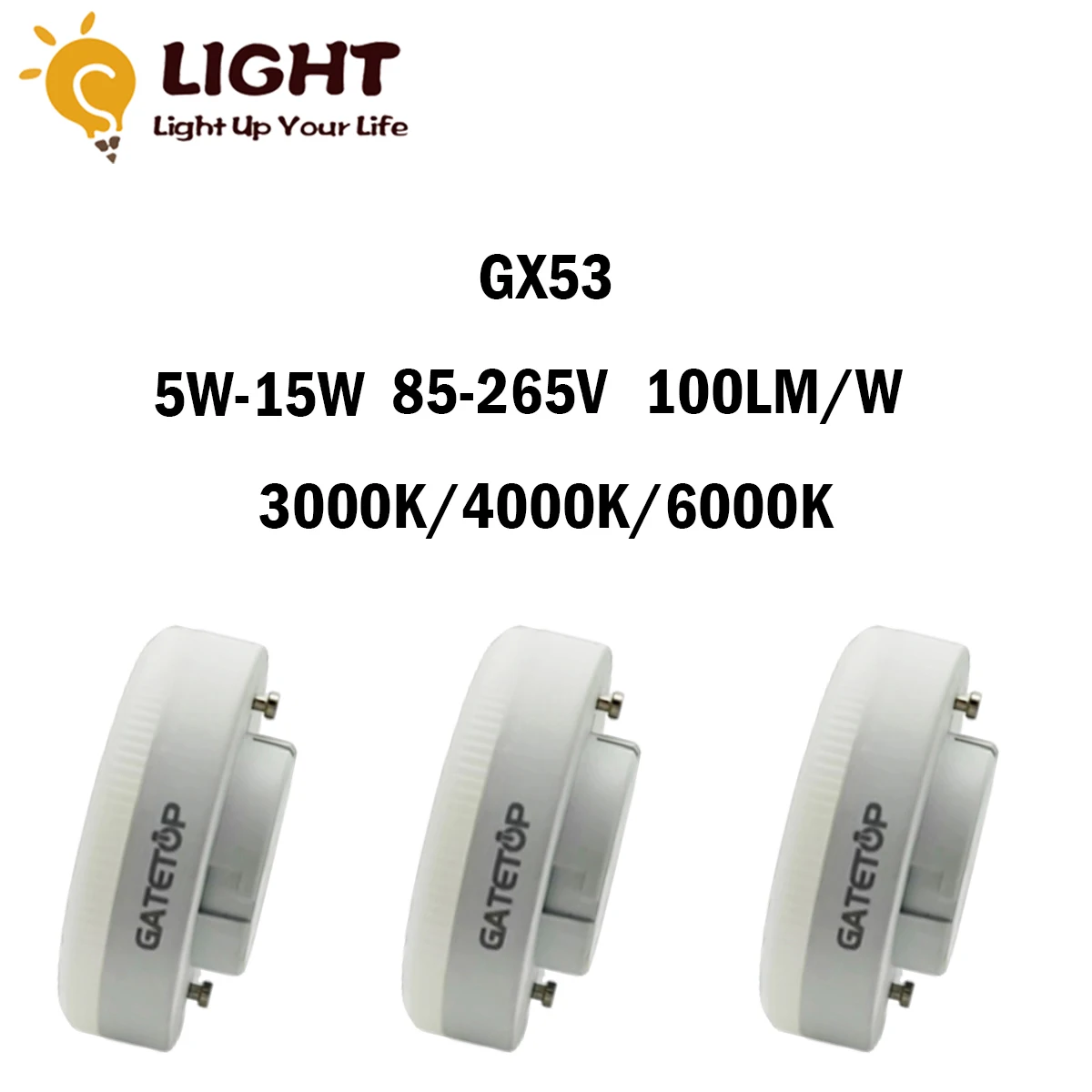 12PCS/LOT Amazon explosive LED cabinet spotlight GX53 AC85-265V high light efficiency no flickering warm white light 5W-15W
12PCS/LOT Amazon explosive LED cabinet spotlight GX53 AC85-265V high light efficiency no flickering warm white light 5W-15W