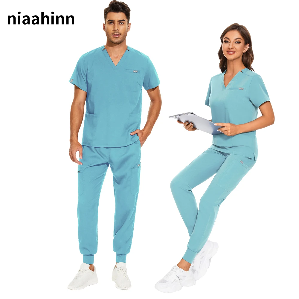 

Scrubs Surgical Uniform Doctor Nurse Nursing Uniforms Men Women Medical Workwear Spa Dentist Medical Set Lab Clinic Scrub Suit